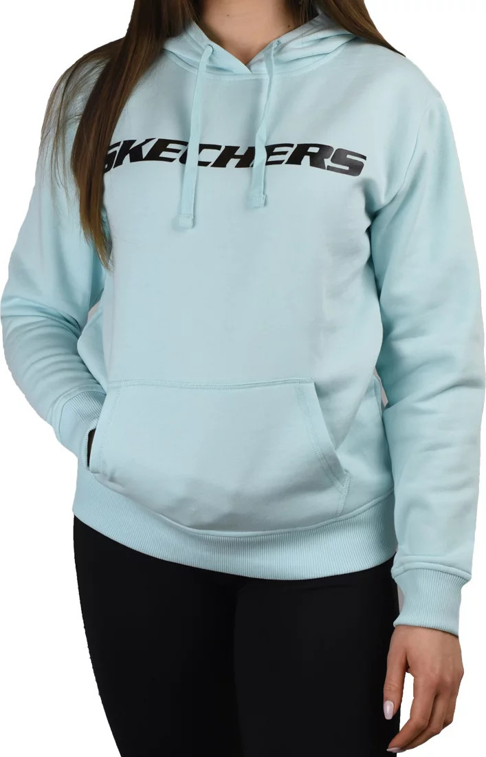 MODRÁ DÁMSKÁ MIKINA SKECHERS HERITAGE HOODIE WHD65-AQUA Veľkosť: S