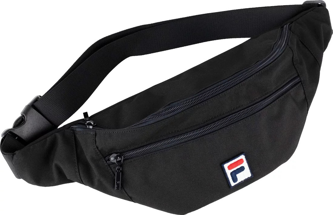Čierna ľadvinka Fila Bissau Coated Canvas Double Zipper Waist Bag FBU0010-80009 Veľkosť: ONE SIZE
