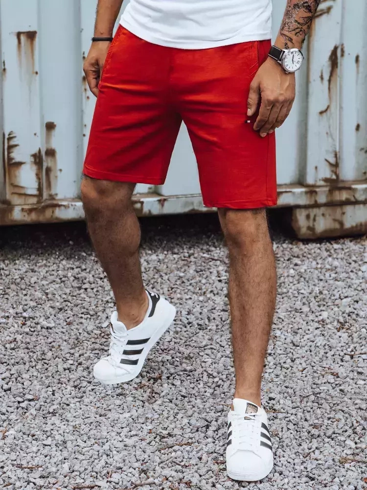 Červené teplákové šortky SX2188 Veľkosť: M