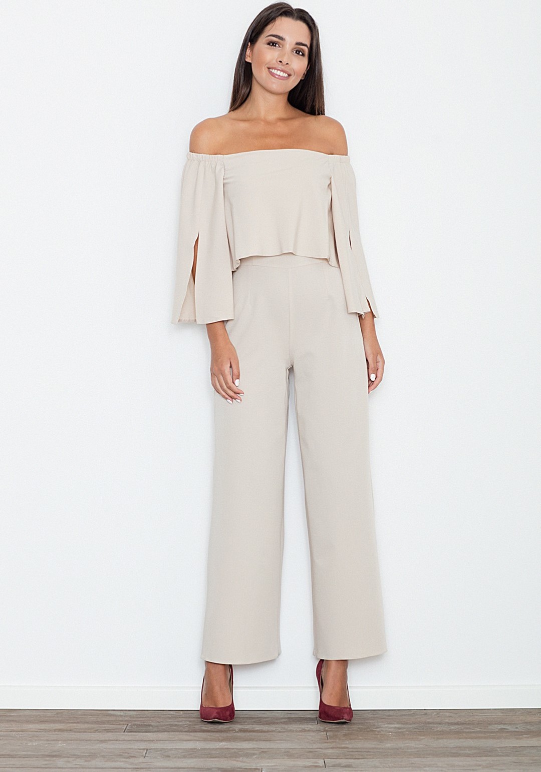 Dámsky béžový overal M539BZ Veľkosť: L