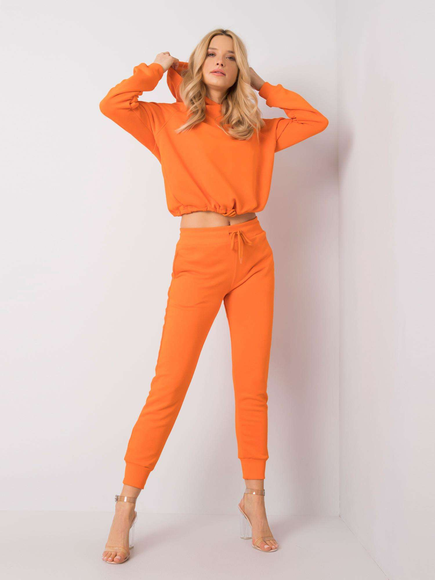 Oranžová basic súprava mikiny a nohavíc RV-KMPL-5757.68-orange Veľkosť: S