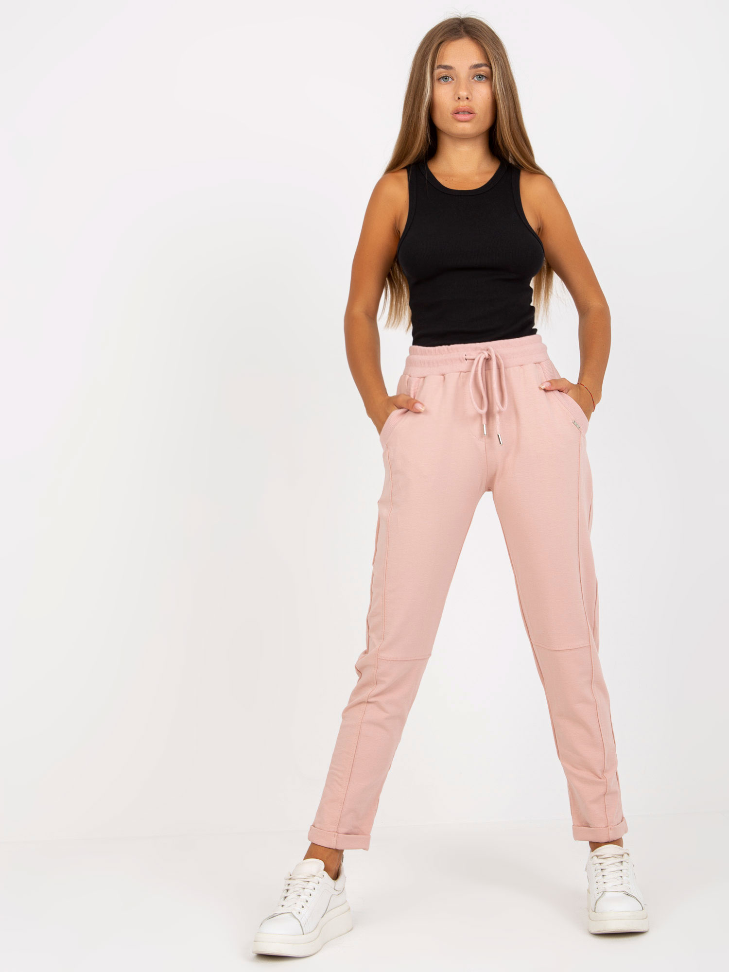 Svetloružové tepláky RV-DR-7517.22-light pink Veľkosť: S