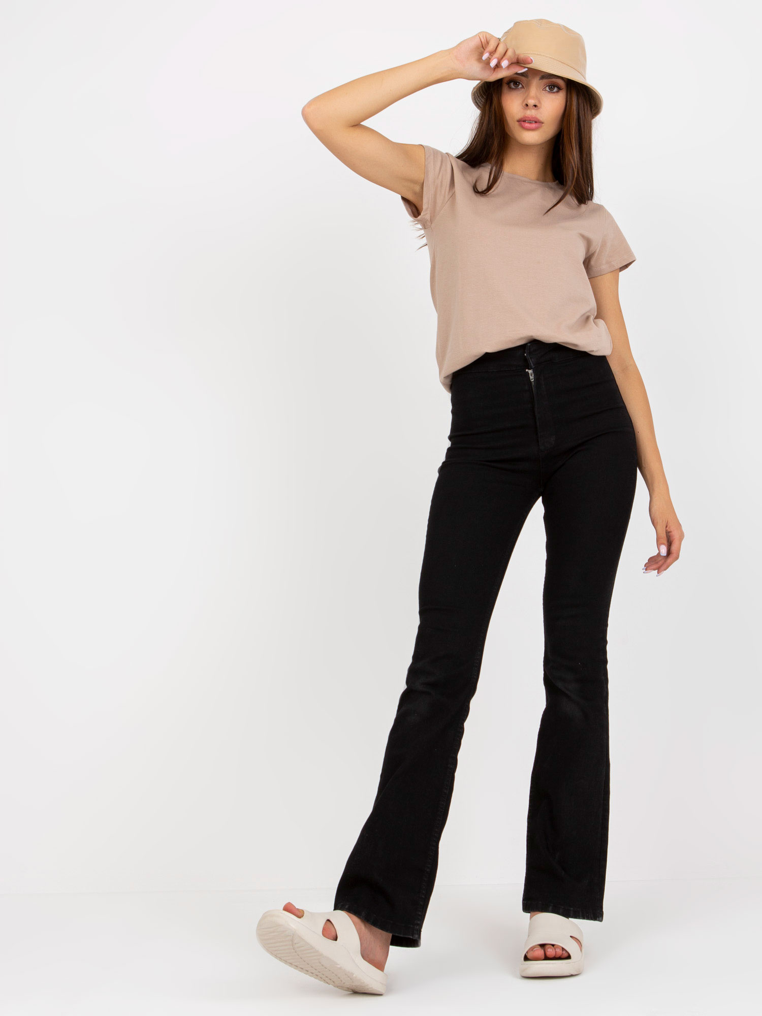 Béžové tričko s okrúhlym výstrihom B-013.09P-beige Veľkosť: XS