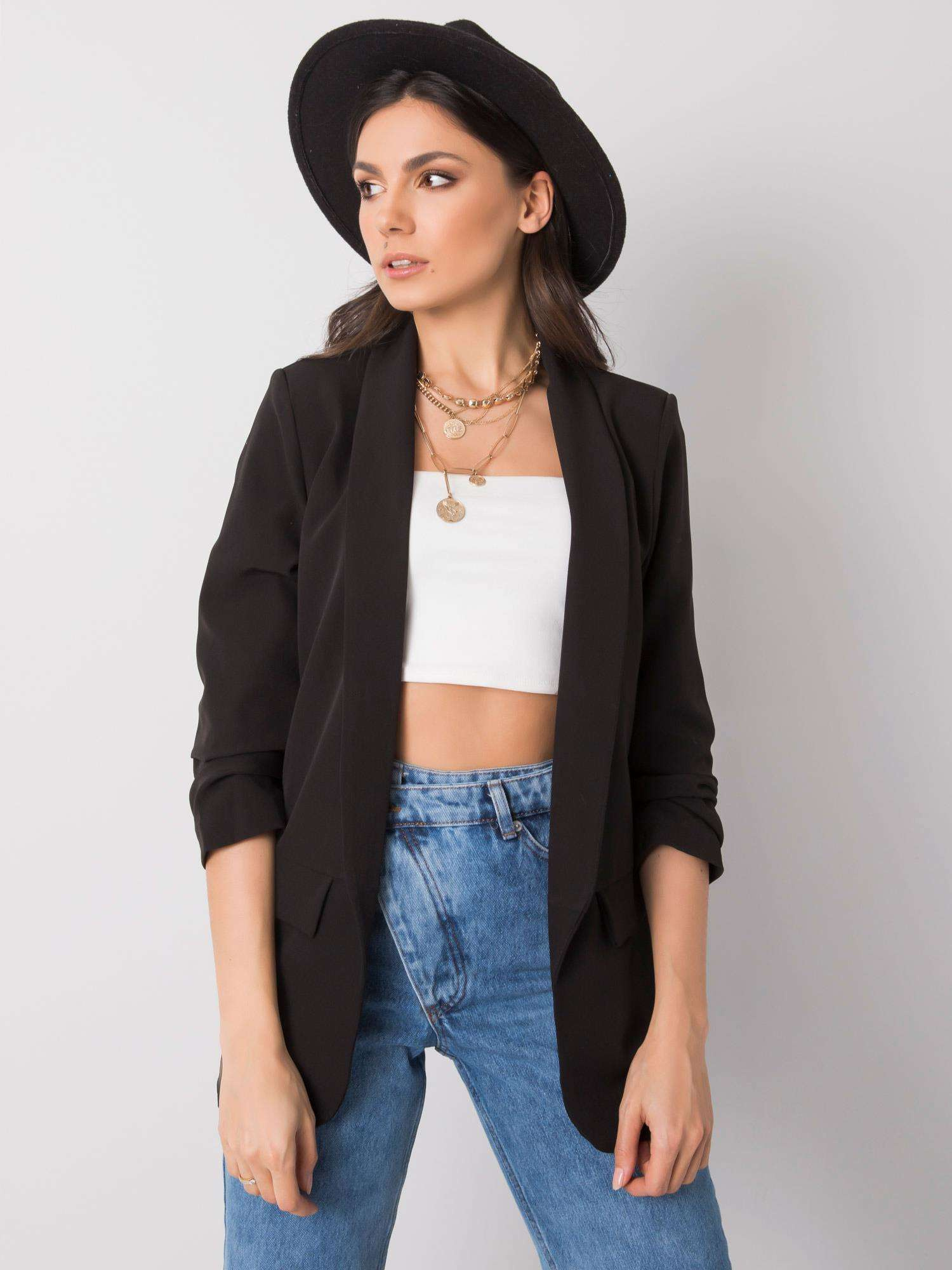 Čierne dámske basic sako TW-ZT-BI-22520.14-black Veľkosť: S
