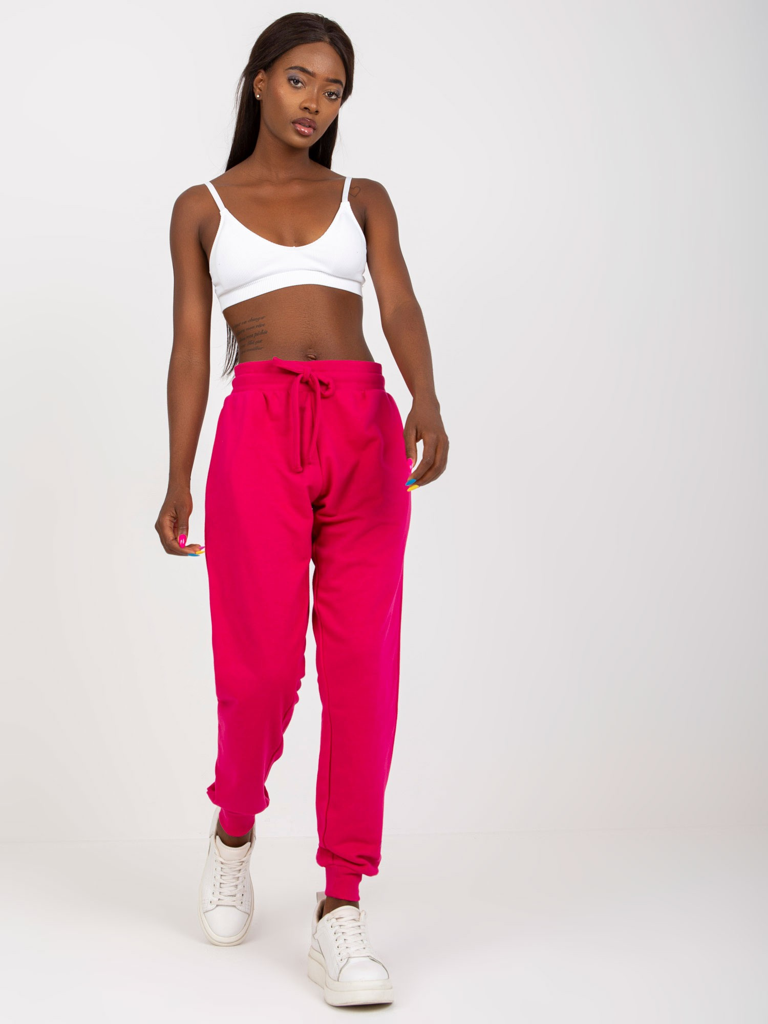 Fuchsiové štýlové tepláky B-005.60-fuchsia Veľkosť: XL