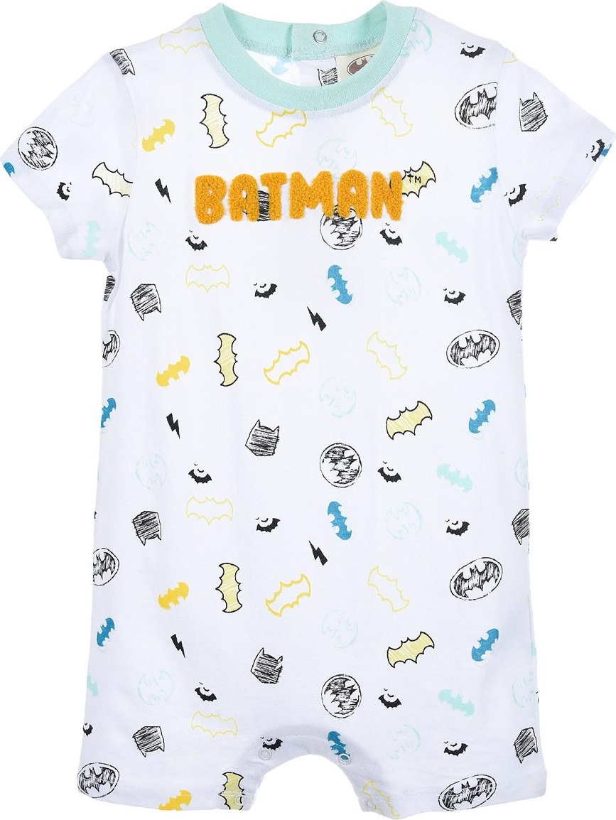 Biely chlapčenský overal Batman Veľkosť: 67