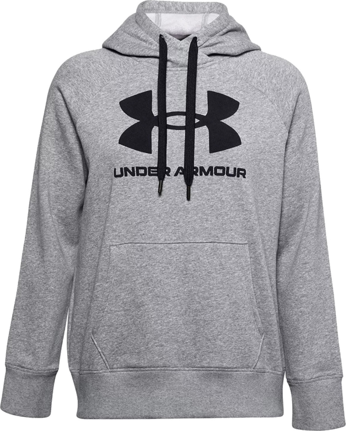 SIVÁ MIKINA UNDER ARMOUR RIVAL FLEECE LOGO HOODIE 1356318-035 Veľkosť: XS