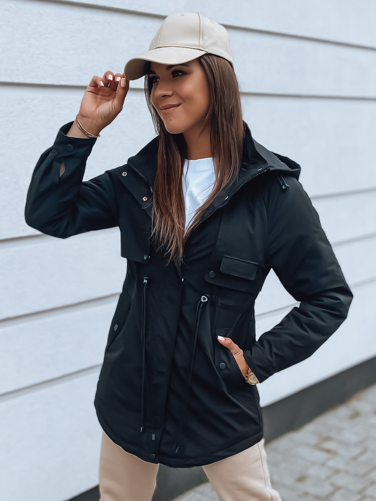 Čierna parka RIVERS TY2988 Veľkosť: M