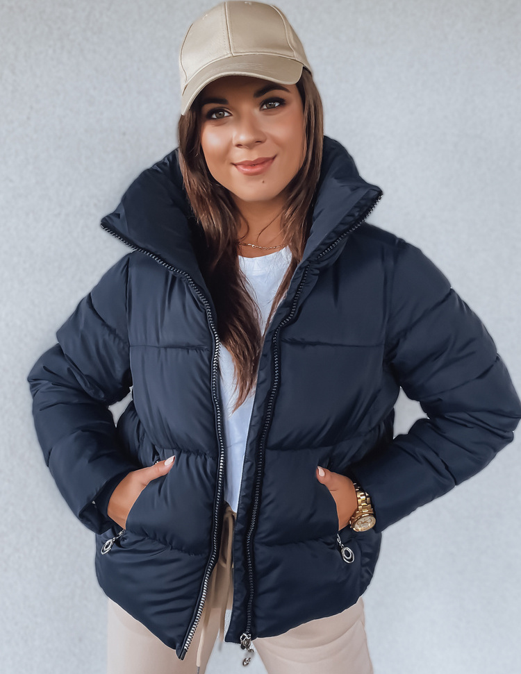 Tmavomodrá zimná bunda s golierom BUENO TY2898 Veľkosť: S