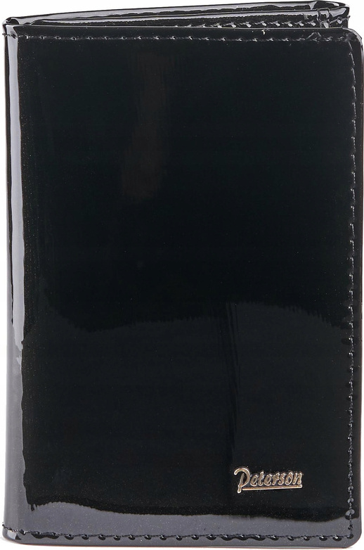 Peterson Čierne lesklé púzdro na doklady PTN BC-01-BLACK Veľkosť: ONE SIZE