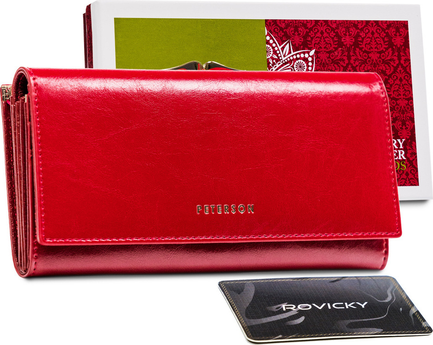 Peterson Červená peňaženka Y017 PTN PL-721 Veľkosť: ONE SIZE