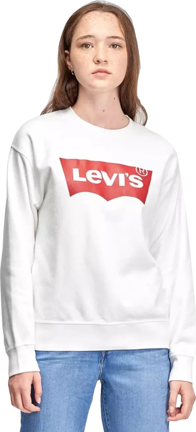 Biela mikina Levi's Graphic Standard Crew Hoodie 186860011 Veľkosť: M