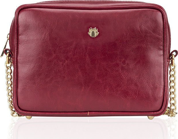 Kožená červená crossbody kabelka FL01 FLORENCE Veľkosť: ONE SIZE