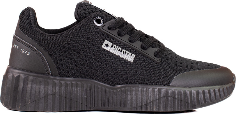 Čierne pohodlné dámske sneakersy Big Star KK274063 KK274063B Veľkosť: 37