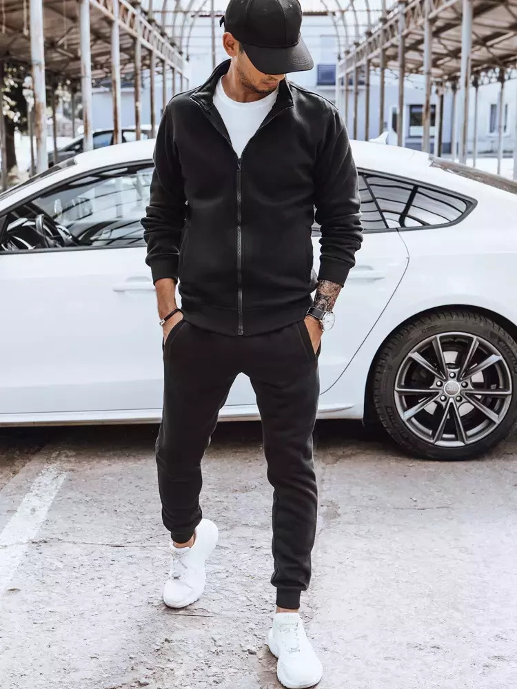 Čierna tepláková súprava bez kapucne AX0607 Veľkosť: M