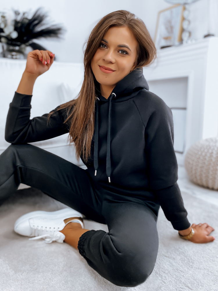 Čierna mikina s kapucňou POLINA BY1139 Veľkosť: L