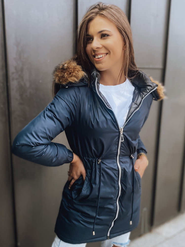 Tmavomodro-čierna obojstranná zimná bunda SANAH TY2888 Veľkosť: L