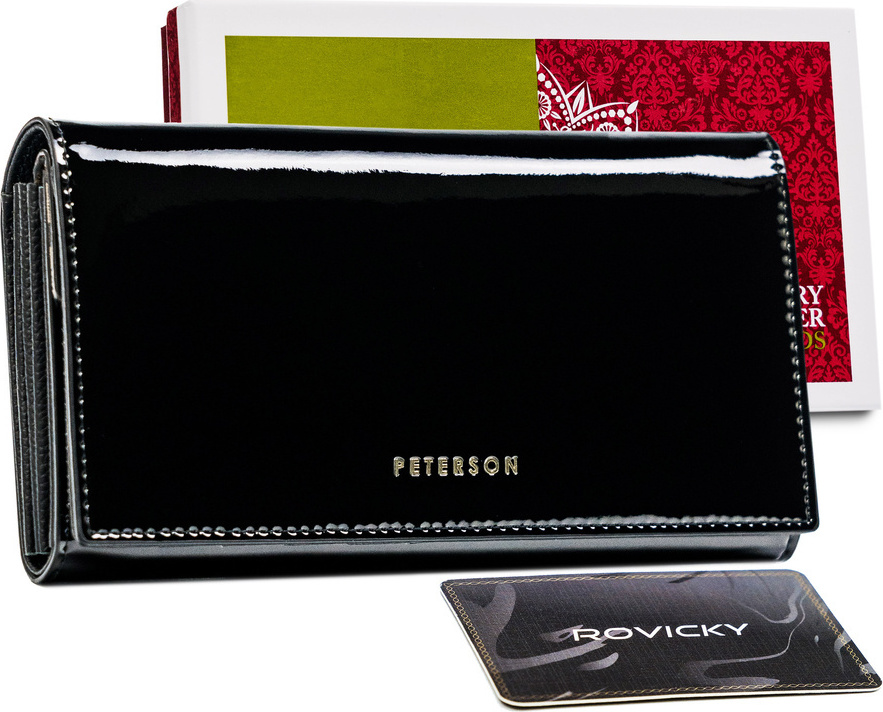 Peterson Čierna veľká peňaženka Y032 PTN BC-411-1674 BLAC Veľkosť: ONE SIZE