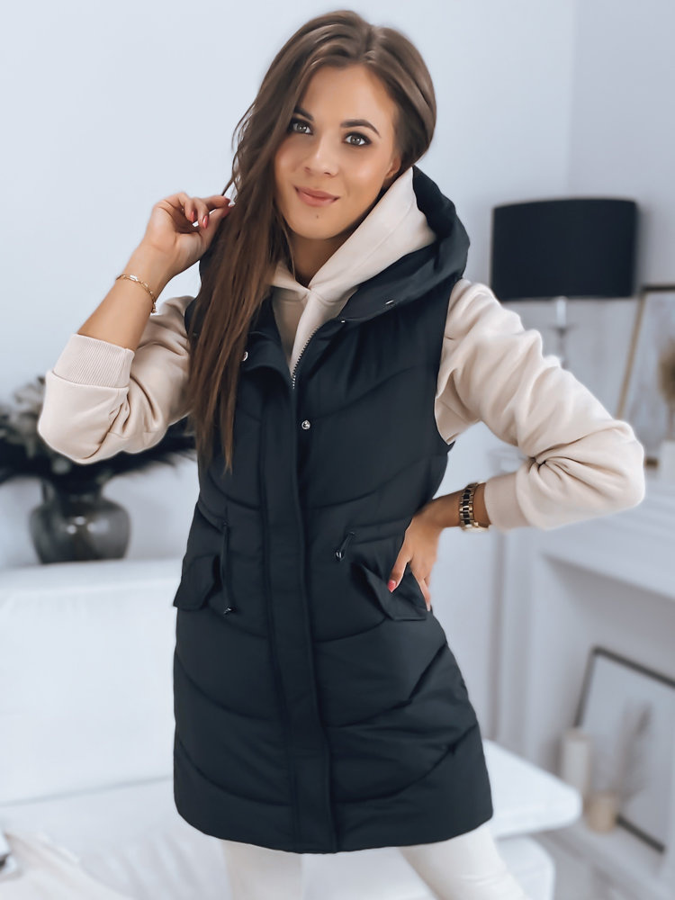 Čierna prešívaná vesta GAMIS TY3291 Veľkosť: M