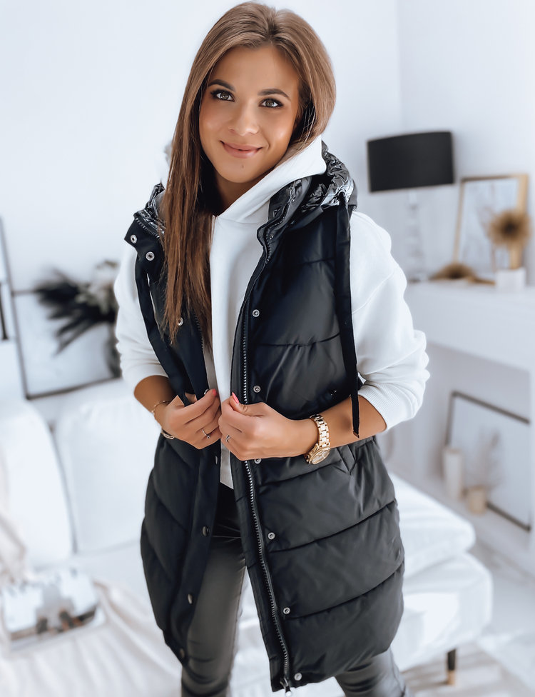 Čierna prešívaná vesta TOLIS TY3297 Veľkosť: XL