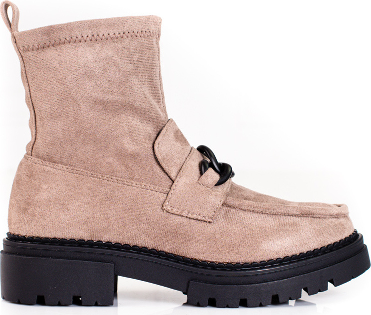 Béžové dámske členkové topánky na platforme Shelovet 250042TA-SU Veľkosť: 39