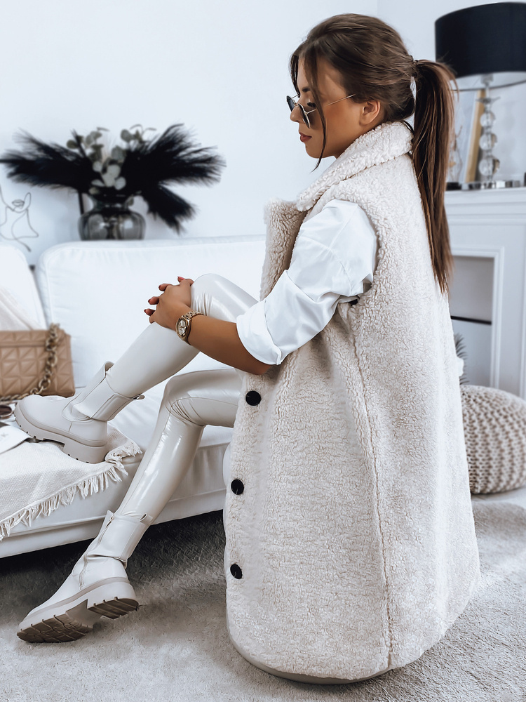 Béžová teddy vesta BALLA TY3200 Veľkosť: M