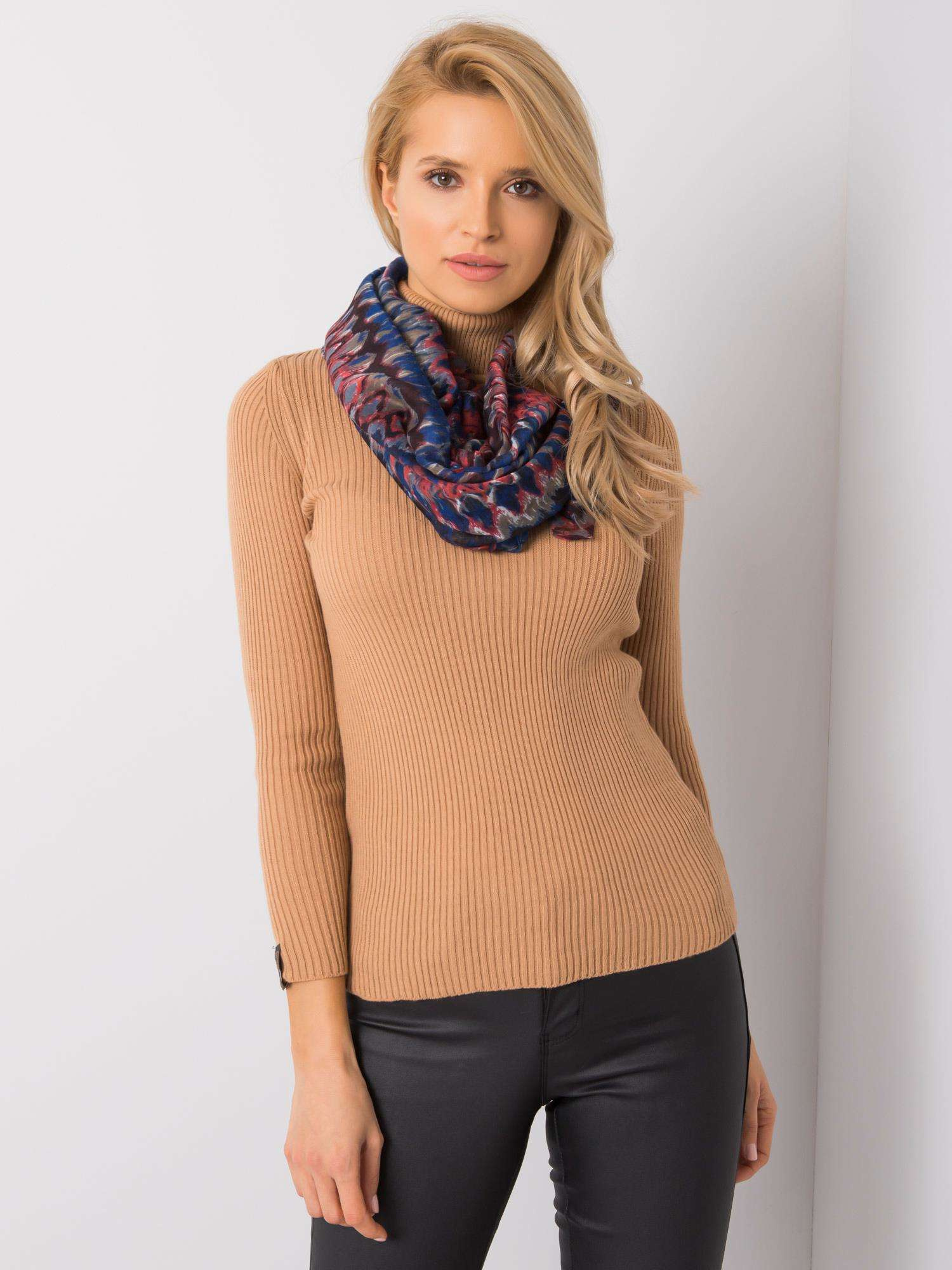 Modro-červená vzorovaná šatka -AT-CH-F106016-blue Veľkosť: ONE SIZE