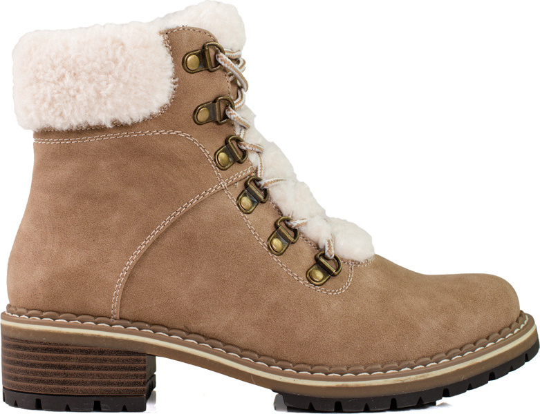 Dámske hnedé traperky s kožušinou GD-WL-39BE Veľkosť: 36