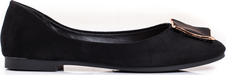 Čierne semišové baleríny GD-FL837B Veľkosť: 36