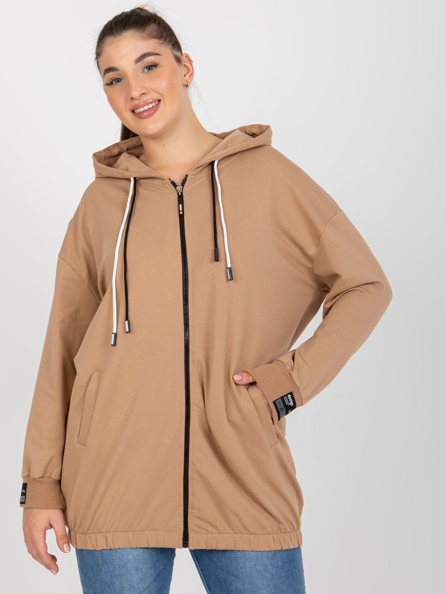 Hnedá mikina ESSENTIALS RV-BL-8277.28-camel Veľkosť: ONE SIZE