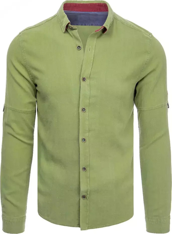 Svetlozelená džínsová košeľa DX2254 Veľkosť: 2XL