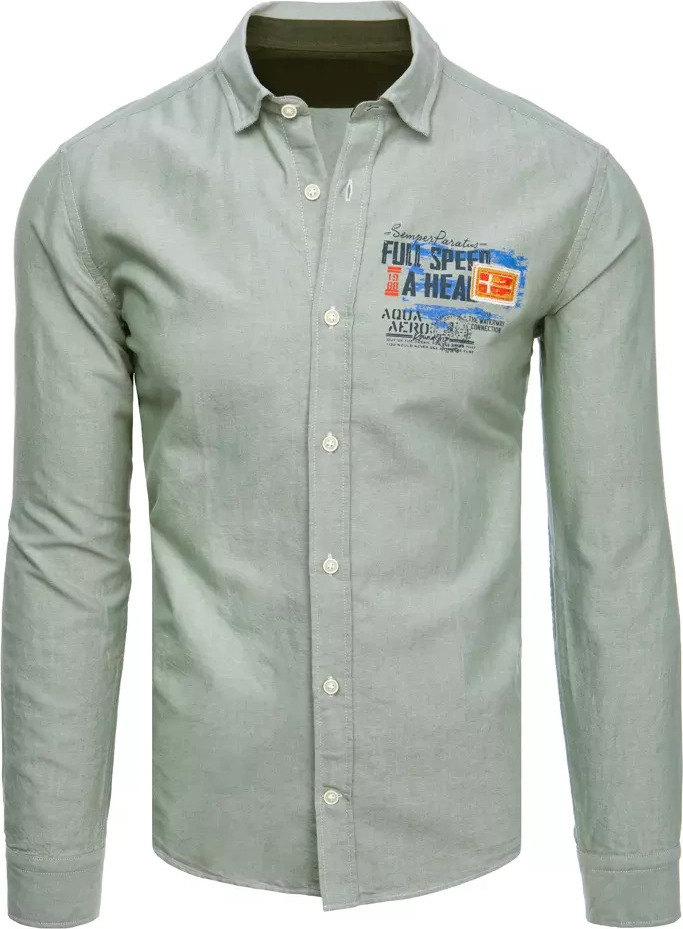 Mintová košeľa s potlačou DX2280 Veľkosť: M