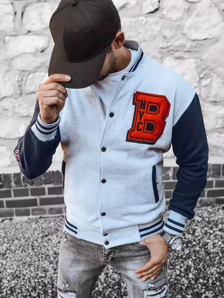 Sivá bomber mikina BX5441 Veľkosť: M