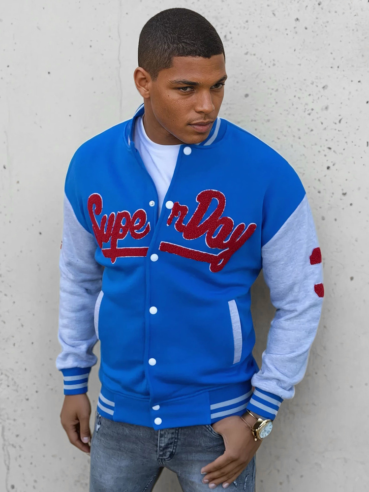 Modrá bomber mikina SUPERDAY BX5447 Veľkosť: M