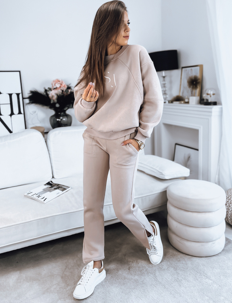 Béžová zateplená tepláková súprava FILAR AY0752 Veľkosť: L