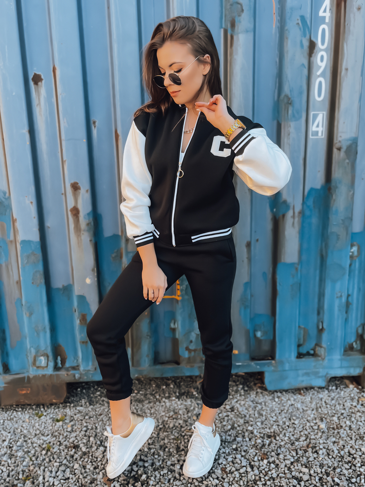 Čierna štýlová tepláková súprava CELIA AY0771 Veľkosť: M