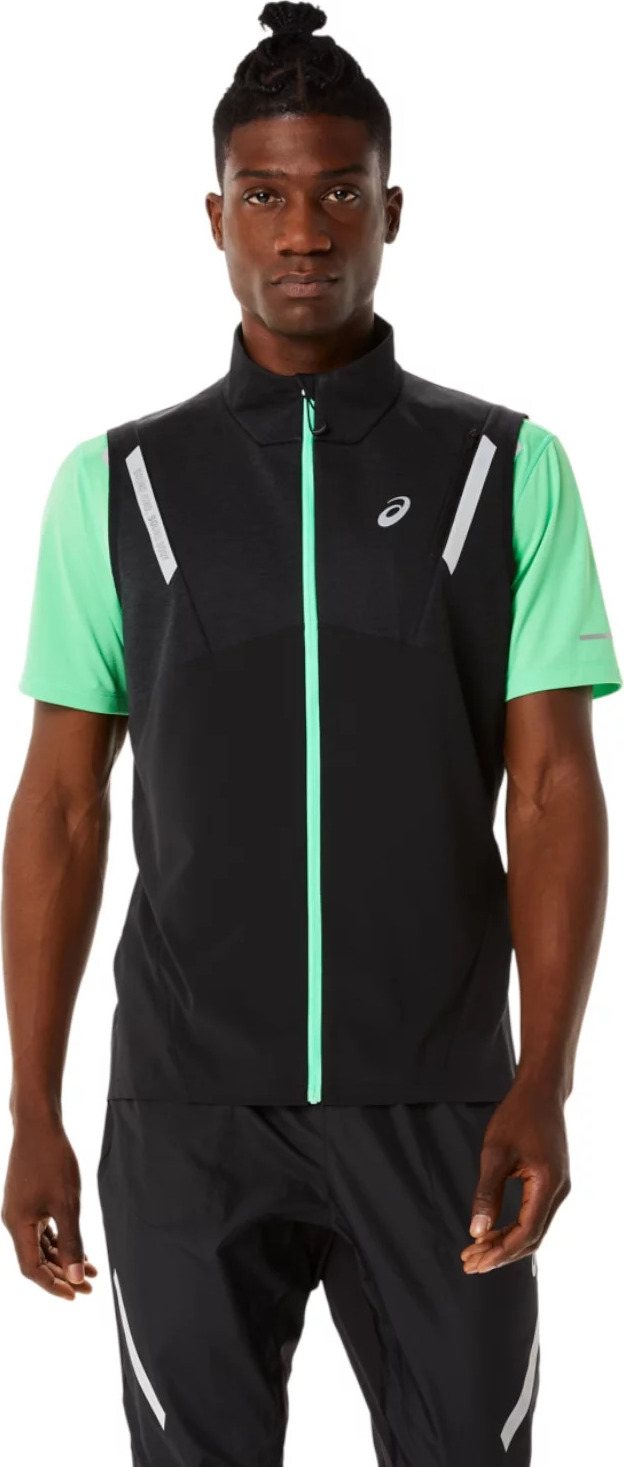 Čierna pánska vesta ASICS Lite-Show Vest 2011C016-002 Veľkosť: S
