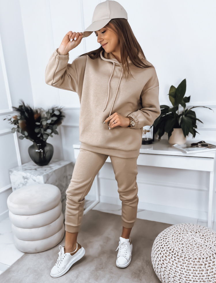 Béžová teplákovka KSENIIA PREMIUM AY0784 Veľkosť: XL