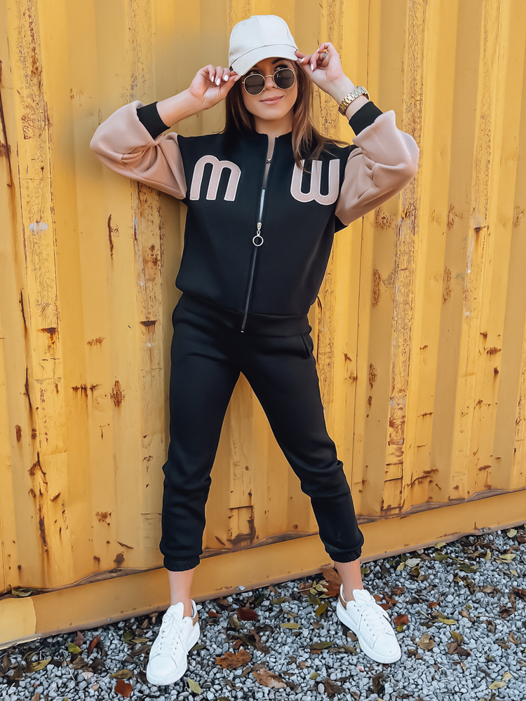 Čierno-béžová tepláková súprava MALWA AY0768 Veľkosť: L