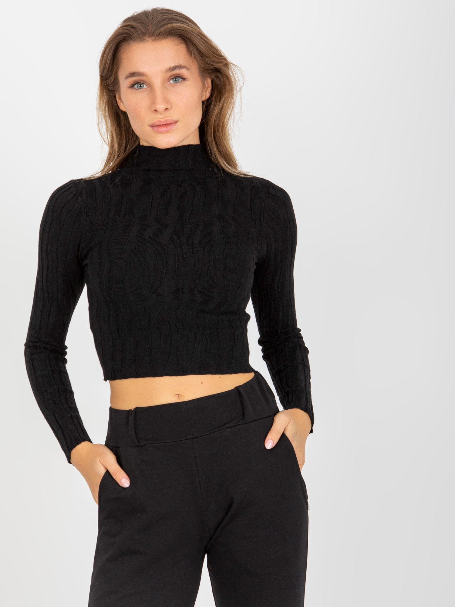 Čierny krátky rolák NM-SW-DZ92527-1.91P-black Veľkosť: ONE SIZE