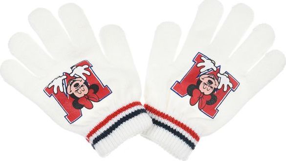 Smotanové dievčenské rukavice Minnie Mouse Veľkosť: ONE SIZE
