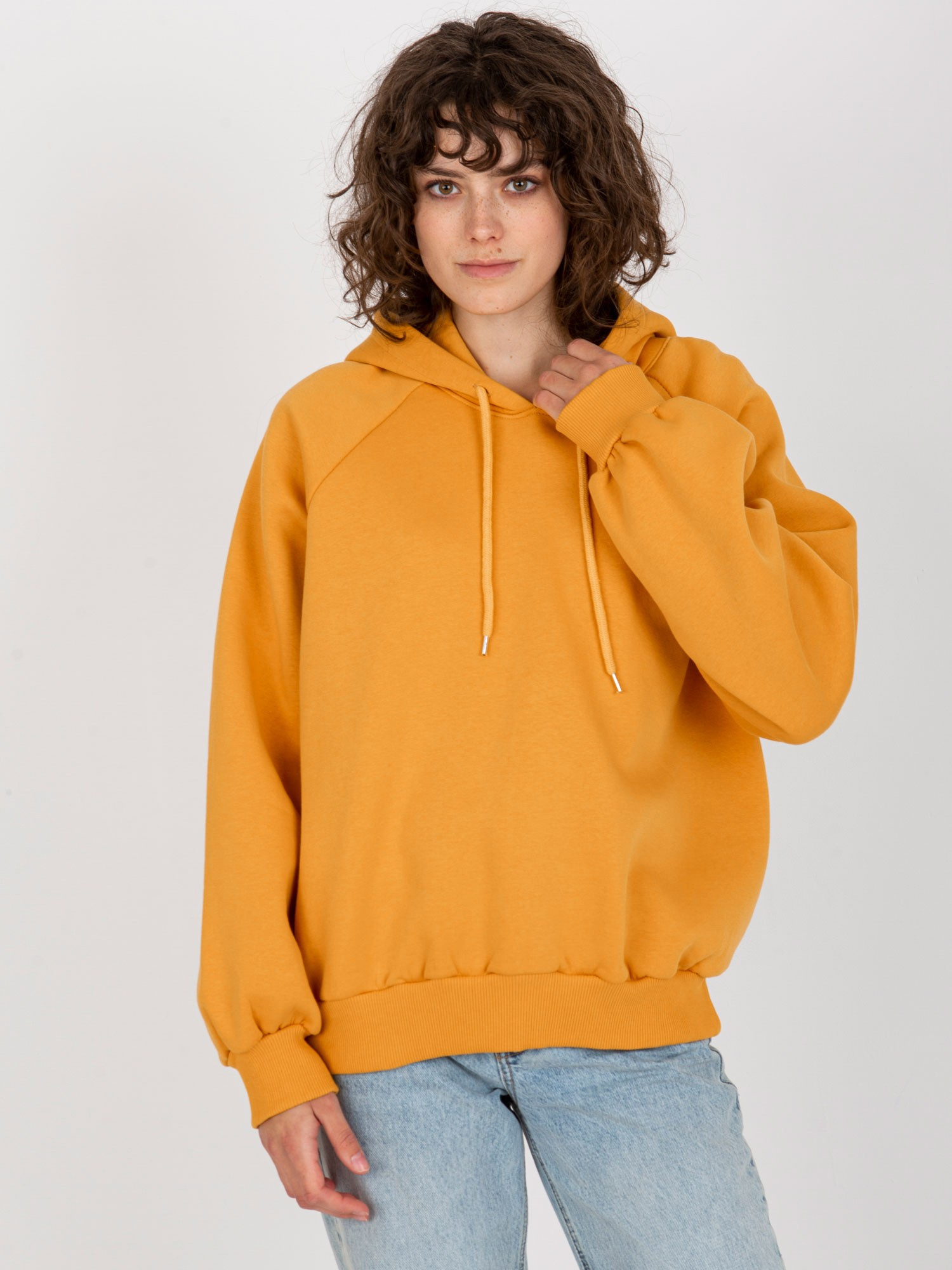 Tmavožltá mikina s kapucňou EM-BL-626.16P-dark yellow Veľkosť: ONE SIZE