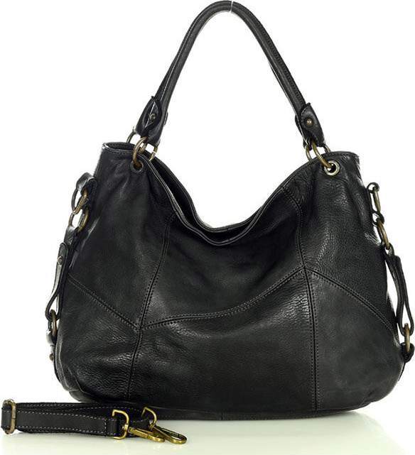 MARCO MAZZINI Čierna prešívaná shopper bag (v136d) Veľkosť: ONE SIZE