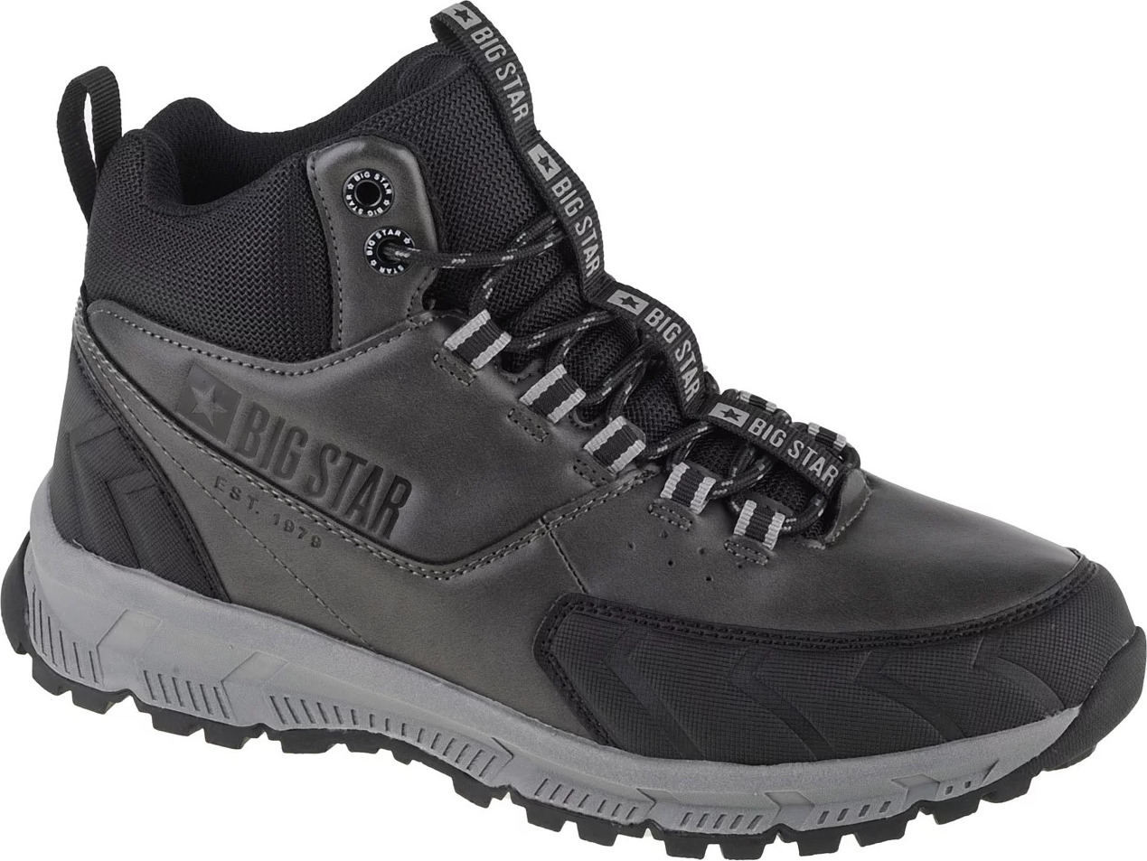 Sivé pánske topánky Big Star Trekking Shoes II174176 Veľkosť: 44