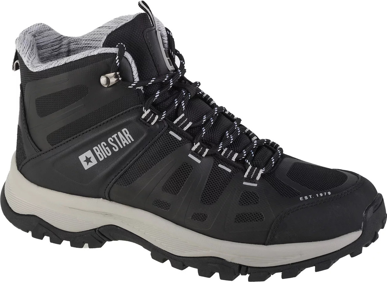 Čierne pánske topánky Big Star Trekking Shoes KK174097 Veľkosť: 44
