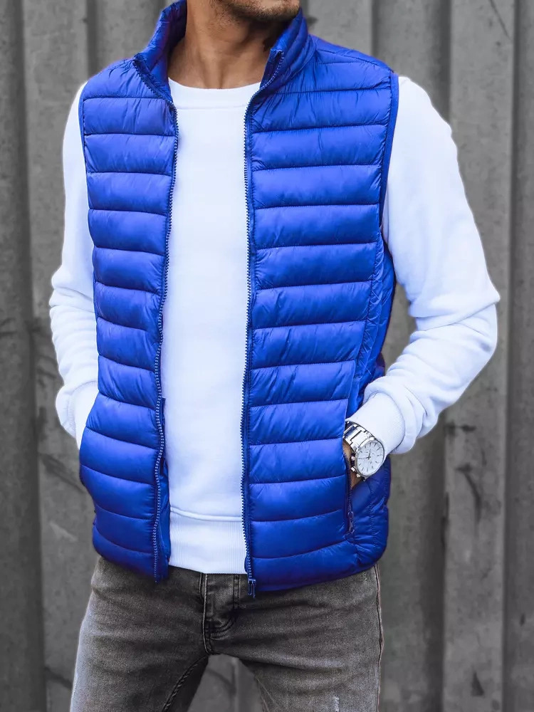 Modrá pánska prešívaná vesta TX4318 Veľkosť: M