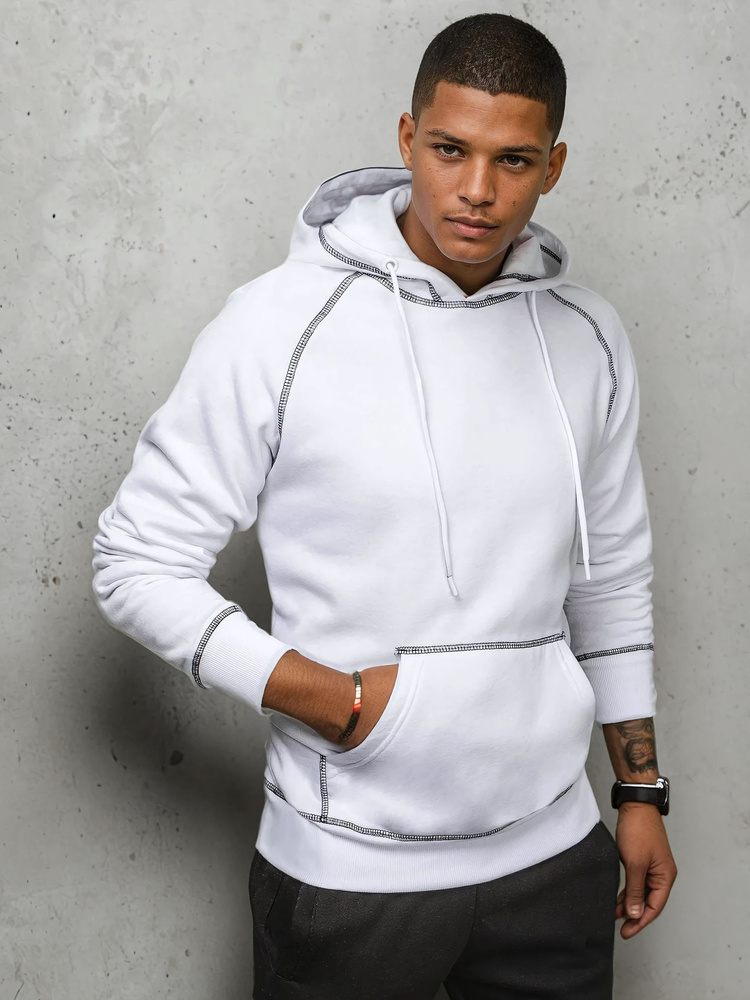 Biela originálna mikina s kapucňou BX5516 Veľkosť: XL