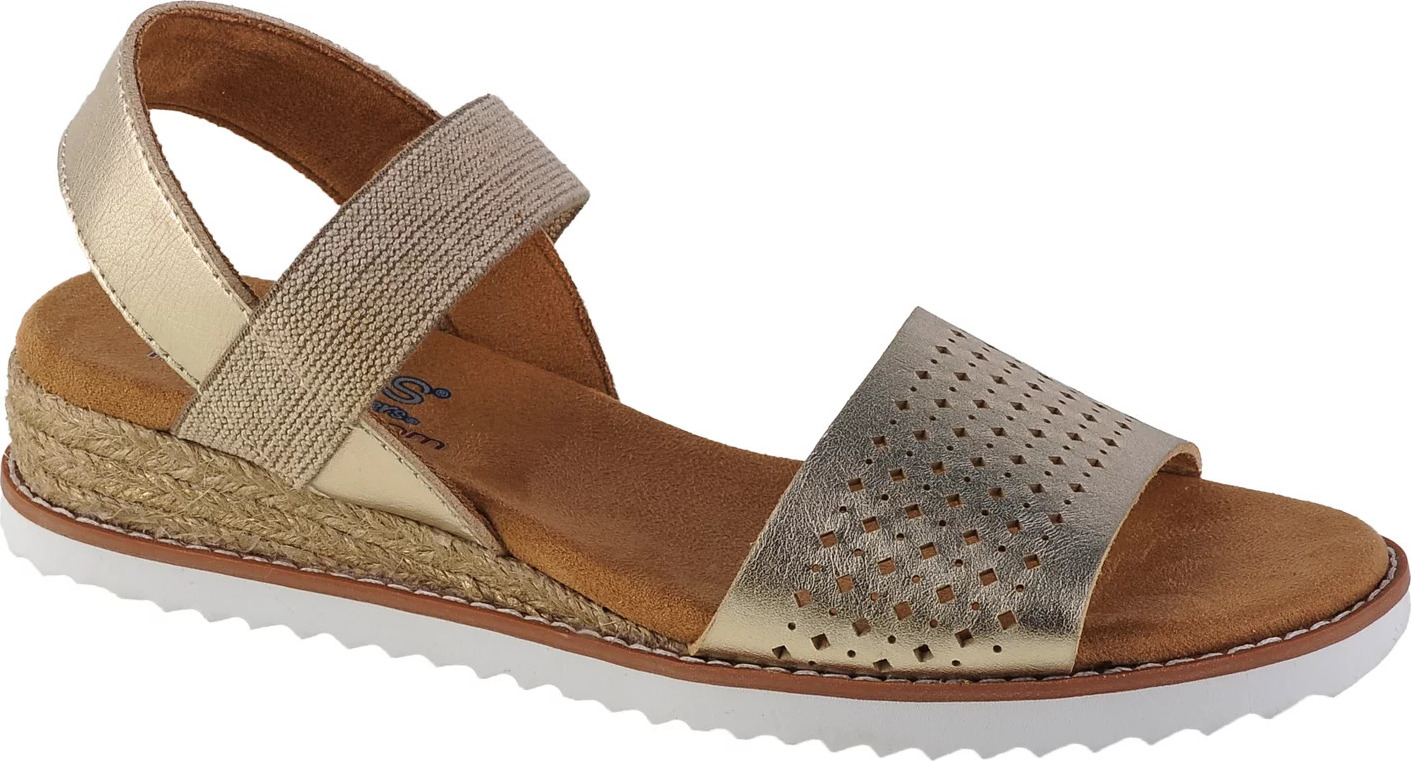 Zlaté dámske sandále Skechers Desert Kiss 113557-CHMP Veľkosť: 36