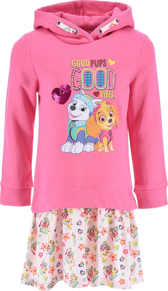 Paw Patrol ružové mikinové šaty Veľkosť: 98