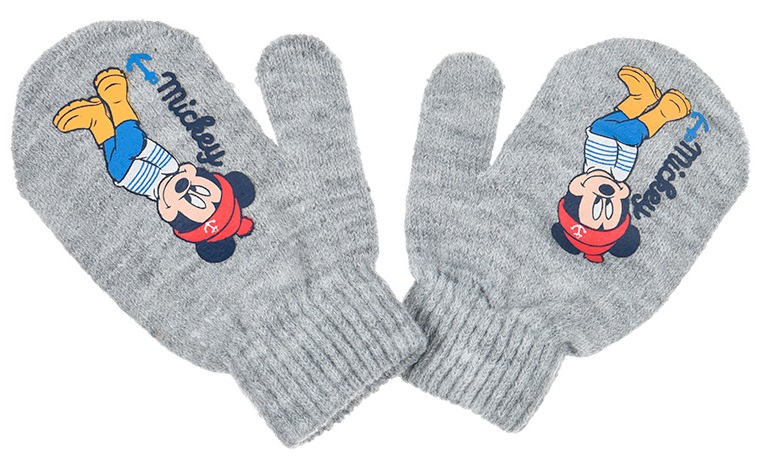 MICKEY MOUSE SIVÉ PALČIAKY Veľkosť: ONE SIZE